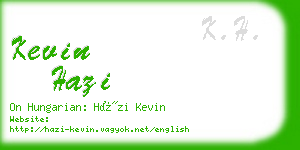 kevin hazi business card